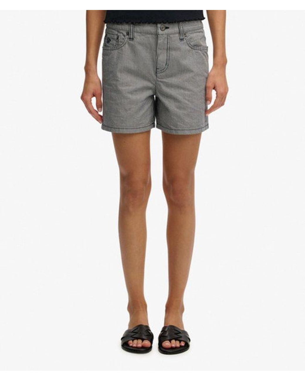 Superdry Blue & Co Mid Rise Stripe Shorts
