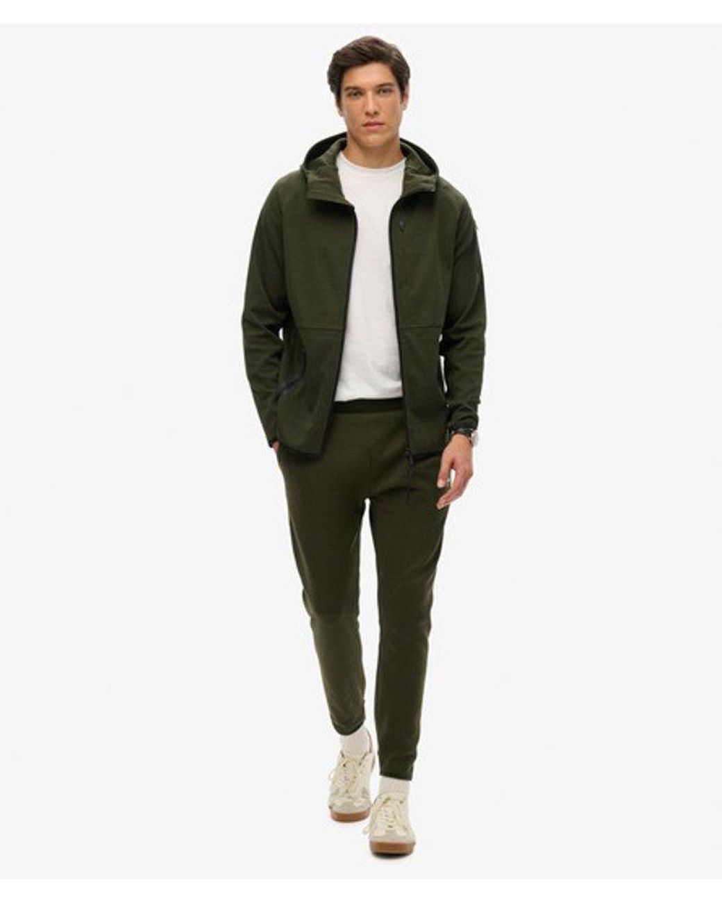 Superdry Tech Hoodie Met Logo in het Green voor heren
