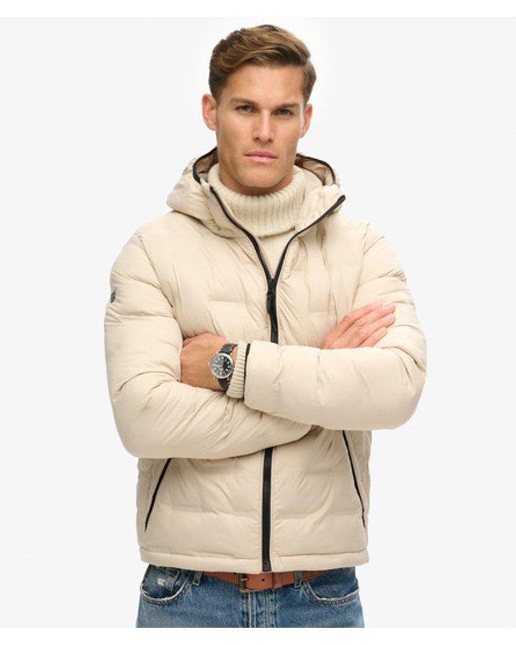 Superdry Natural & Co Short Quilted Puffer Jacket for men