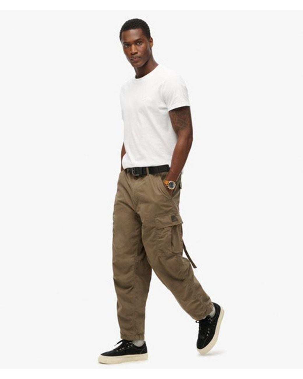 Superdry Natural & Co Organic Cotton Vintage Parachute Cargo Pants for men