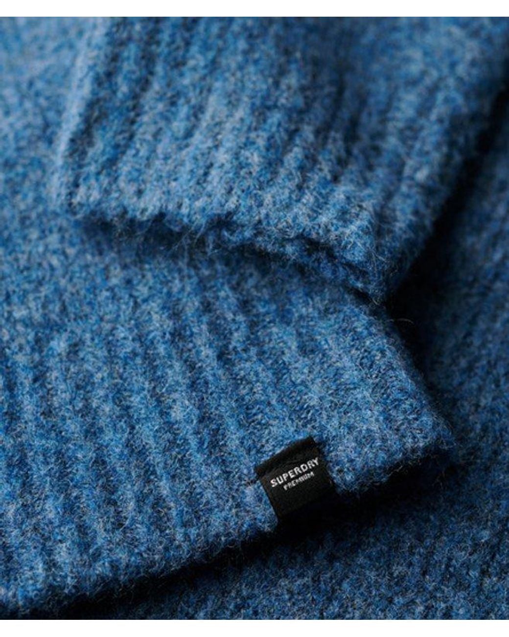 Superdry Blue Oversized V Neck Jumper