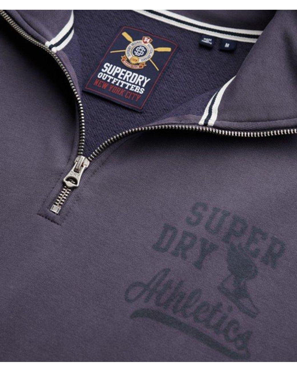 Superdry Blue & Co Athletic Essentials Half Zip Sweatshirt for men
