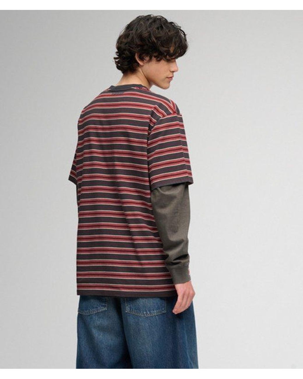 Superdry Red & Co Oversized Stripe T-shirt for men