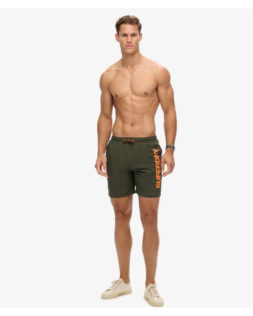 Superdry Green & Co Sport Graphic 17-inch Recycled Swim Shorts for men