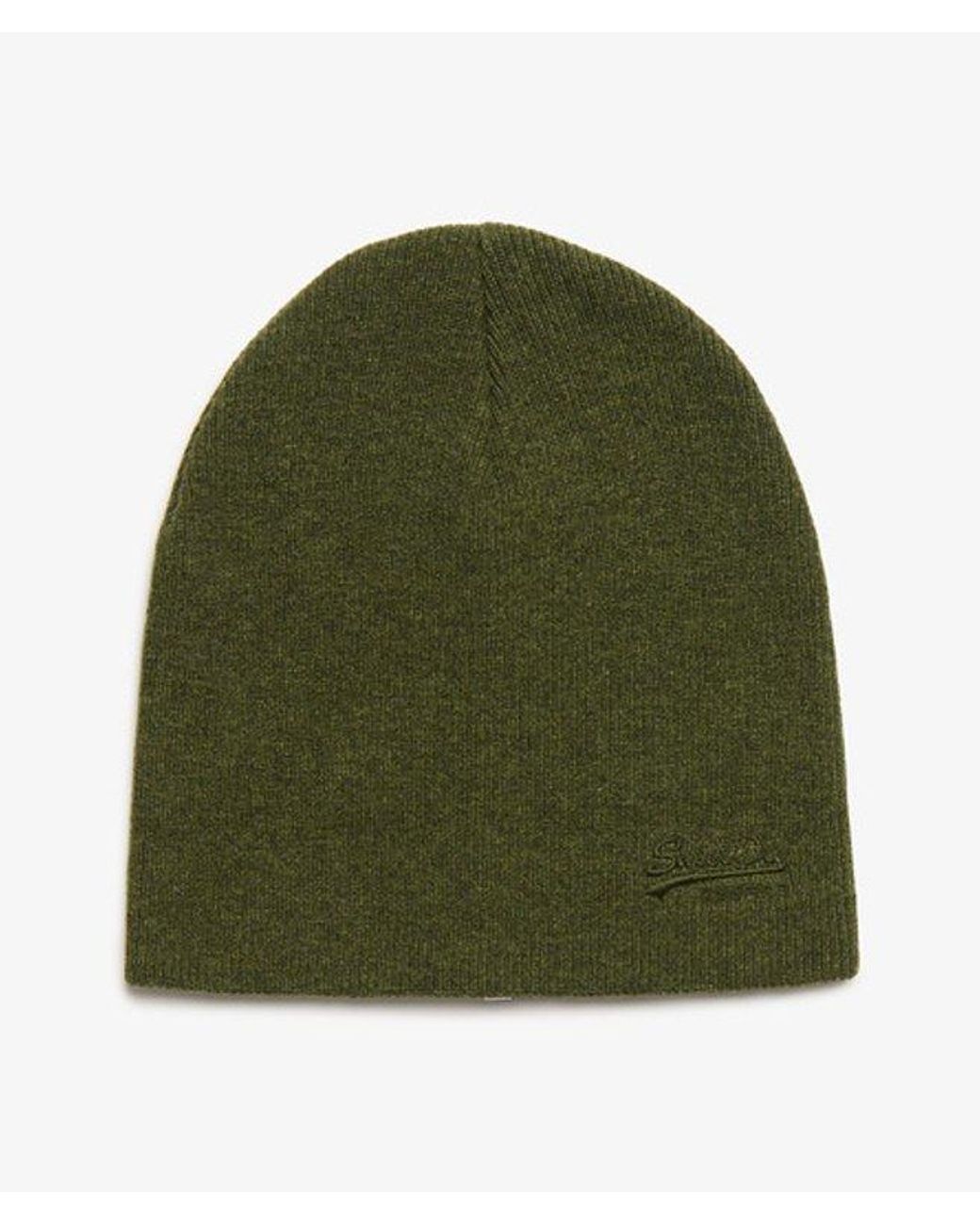 Superdry Green & Co Essential Logo Knitted Beanie Hat for men