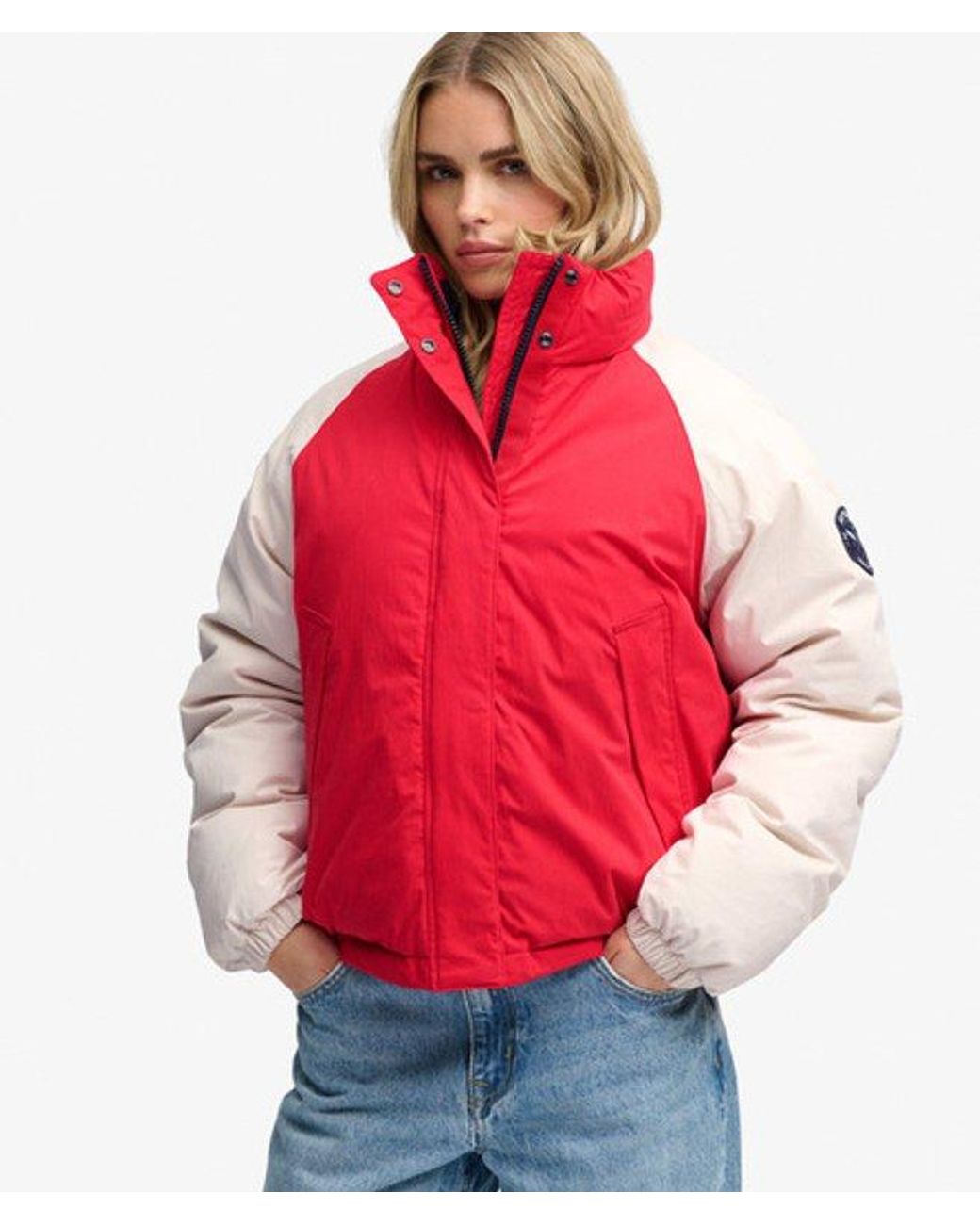 Superdry Red & Co Cotton Padded Shell Jacket