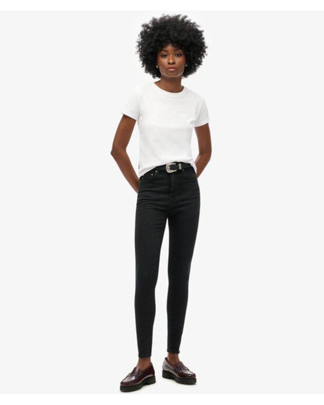 Superdry White & Co Cotton High Rise Skinny Denim Jeans