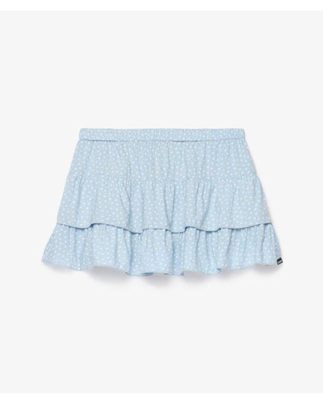 Superdry Blue & Co Printed Tiered Mini Skirt