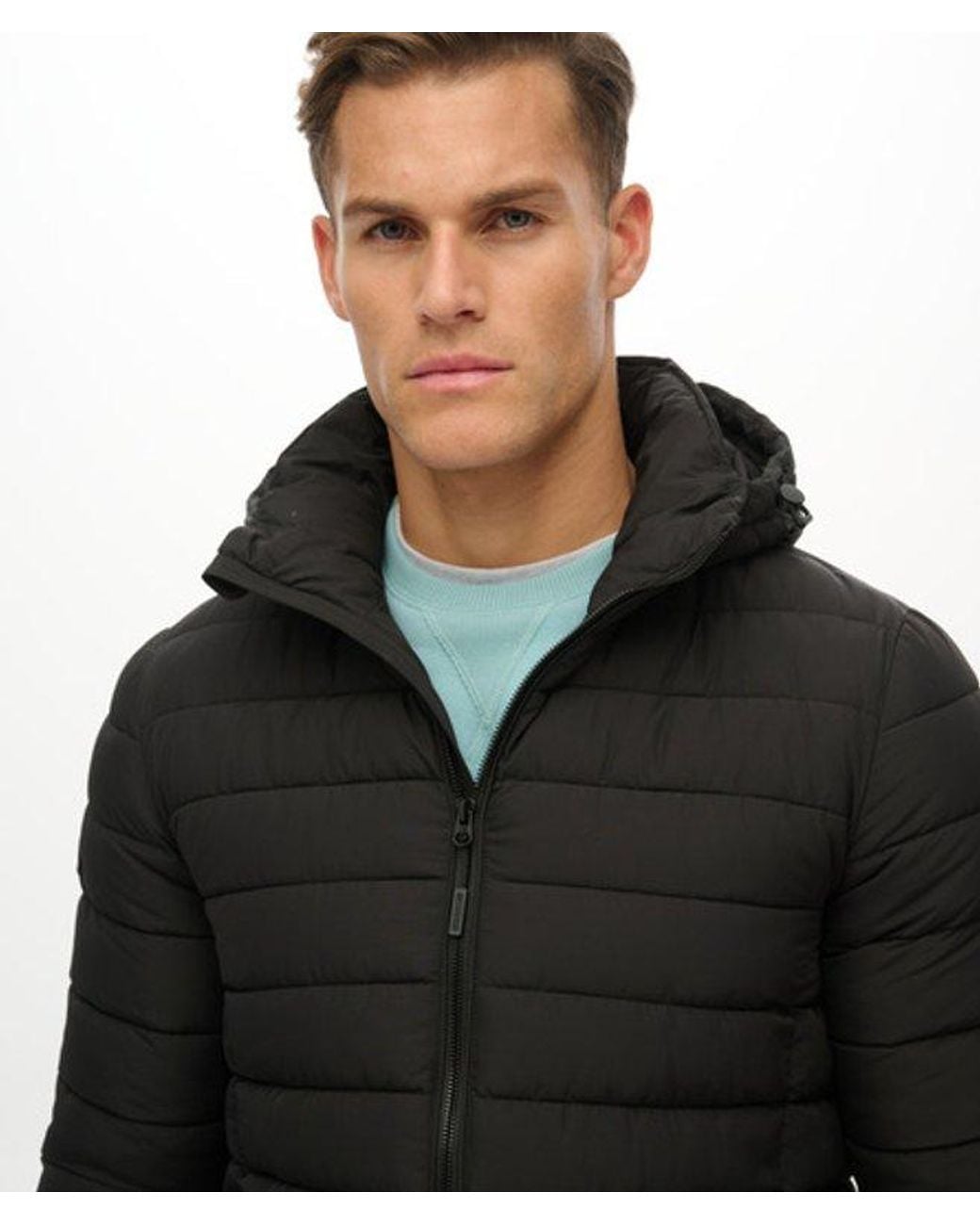Superdry Black Hooded Fuji Jacket for men