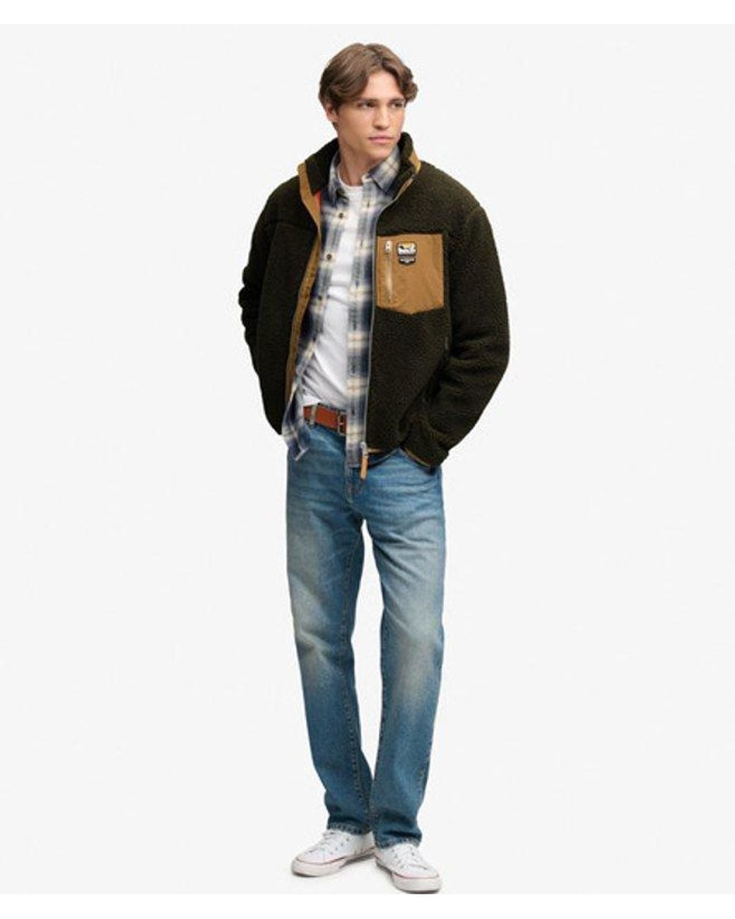 Superdry Black & Co Mountain Full Zip Fleece for men