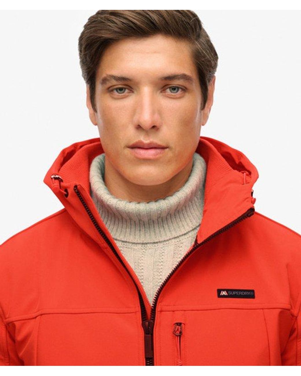 Superdry Red & Co Hooded Soft Shell Trekker Jacket for men