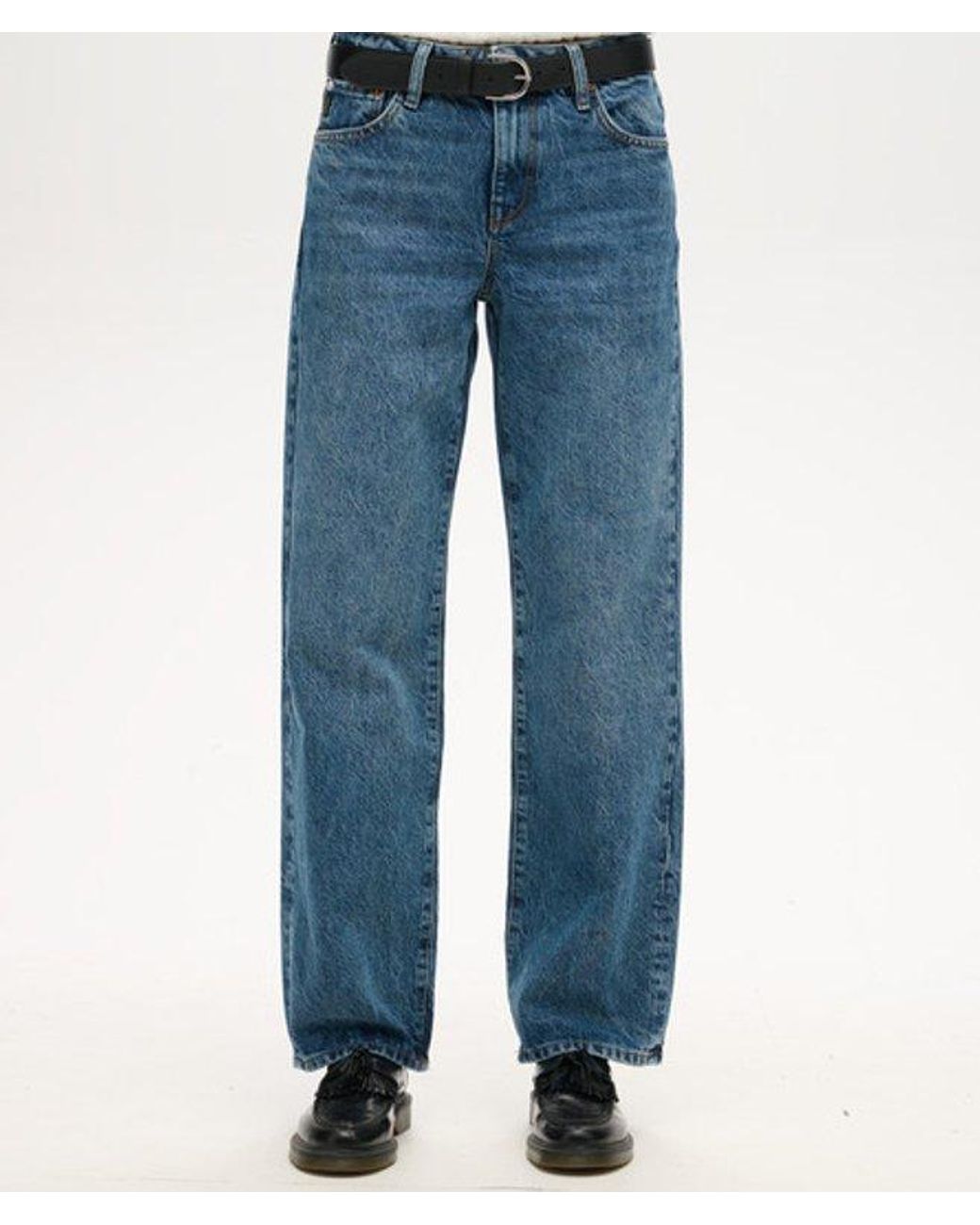 Superdry Blue & Co Mid Rise Wide Leg Jeans