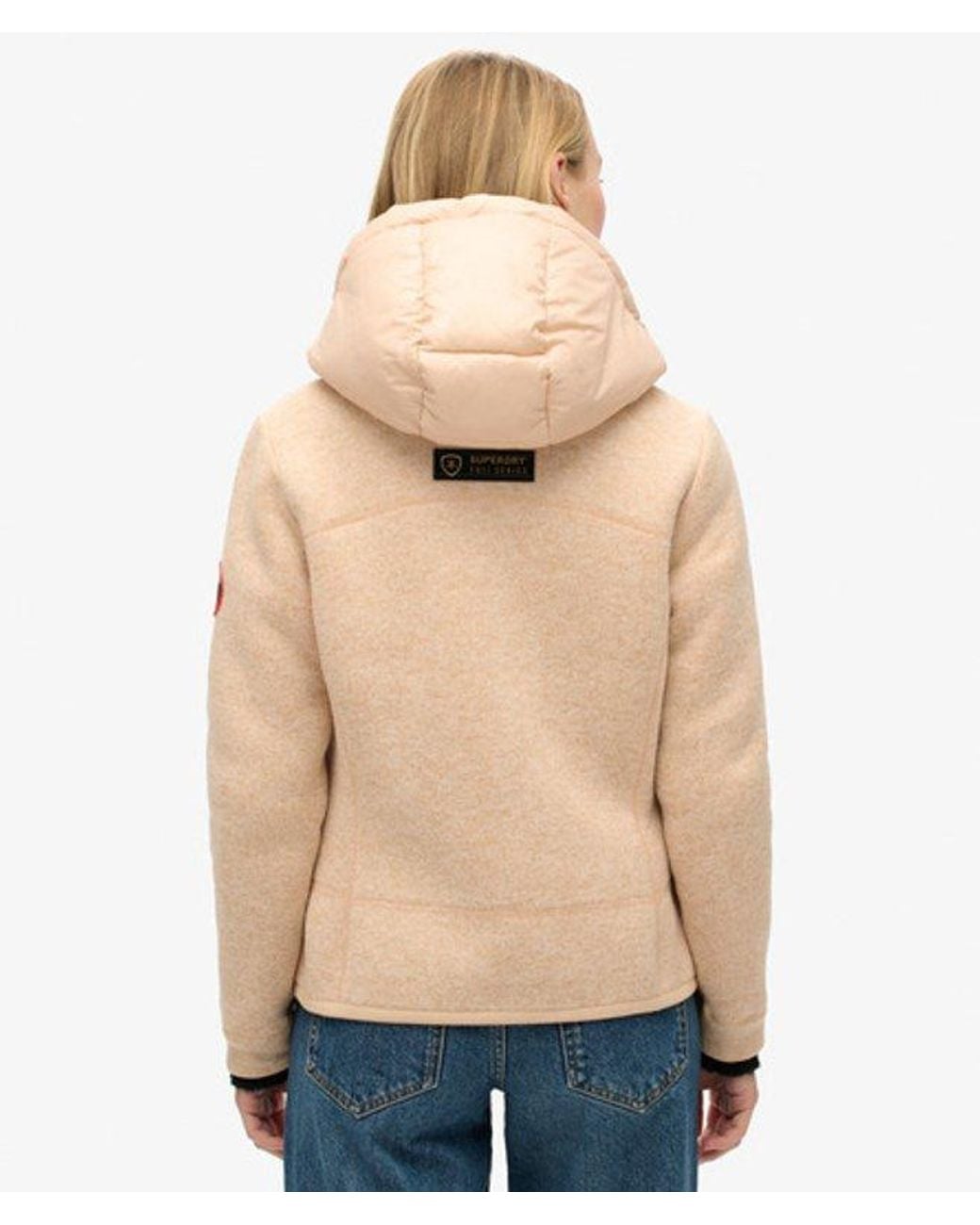 Superdry Natural & Co Hooded Storm Knit Hybrid Jacket