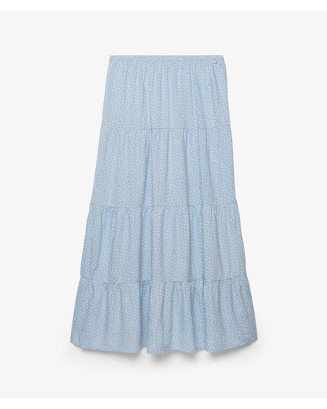 Superdry Blue & Co Woven Tiered Maxi Skirt