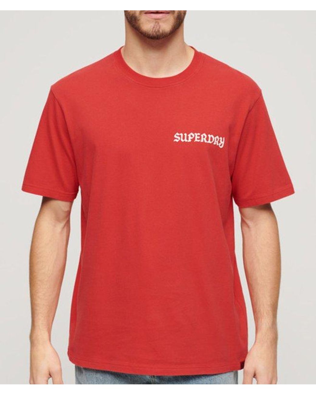Superdry Red & Co Tattoo Graphic Loose Fit T-shirt for men