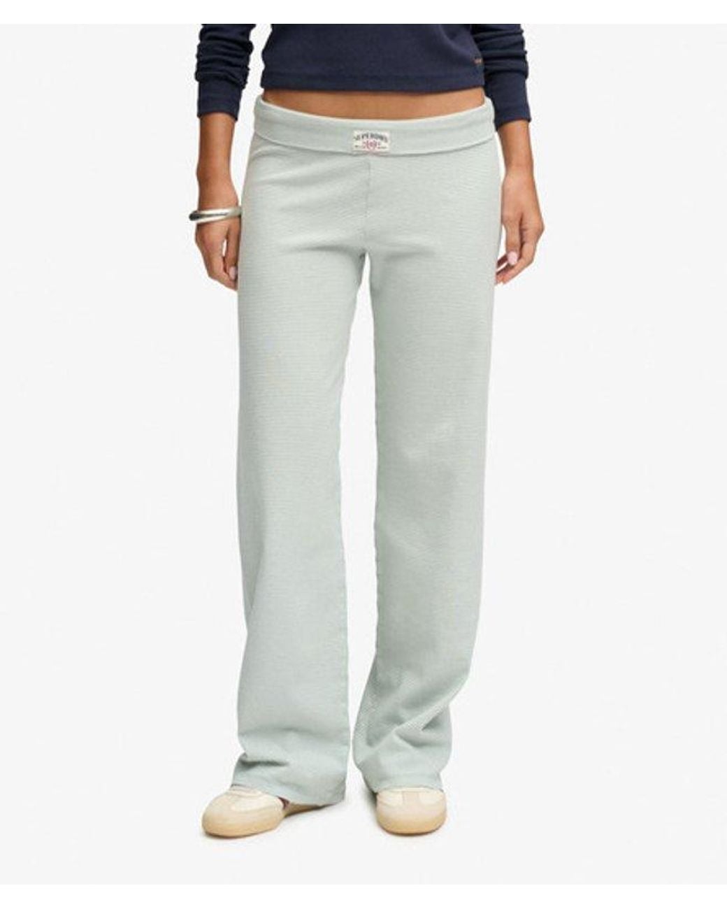 Superdry Athletic Essentials Jerseybroek Slanke Pasvorm in het Blue
