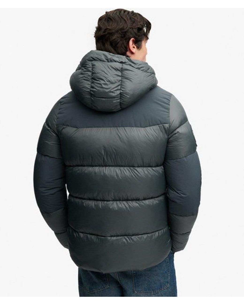 Superdry City Baffle Parka Jas in het Gray voor heren