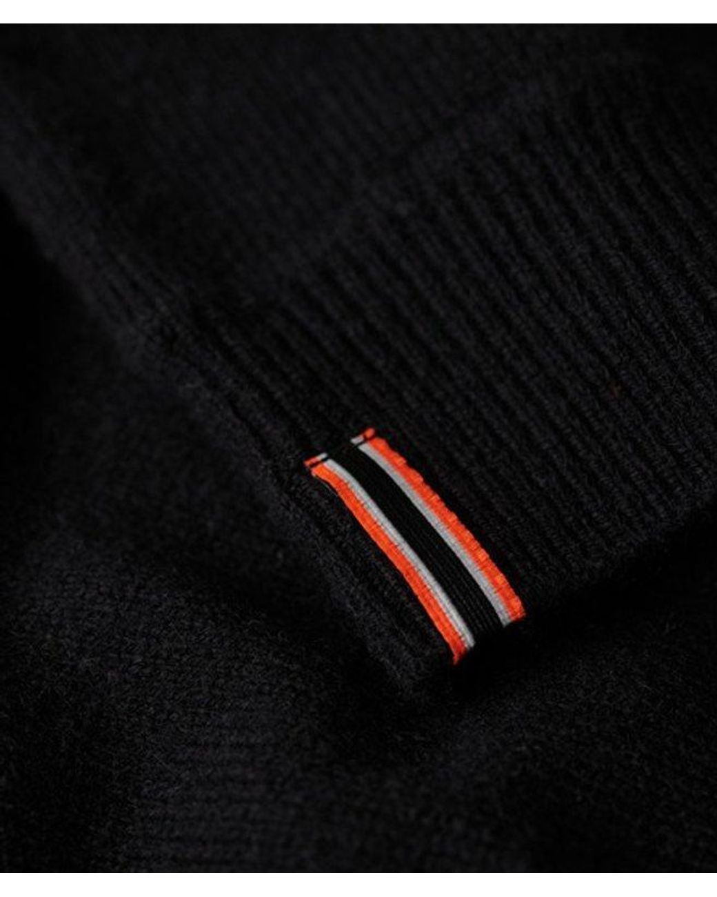 Superdry Black Crew Neck Knit Jumper for men