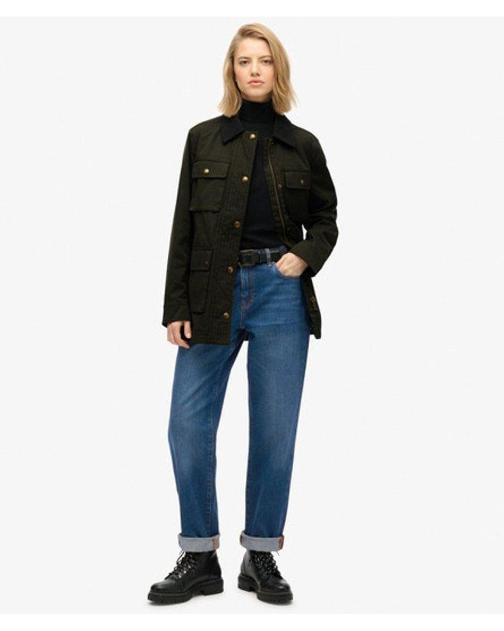 Superdry Waxjas in het Black