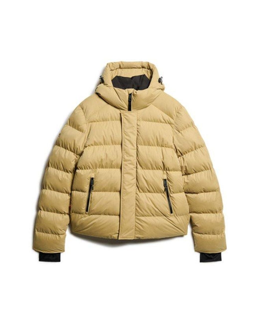 Superdry Metallic & Co Hooded Microfibre Sport Puffer Jacket for men