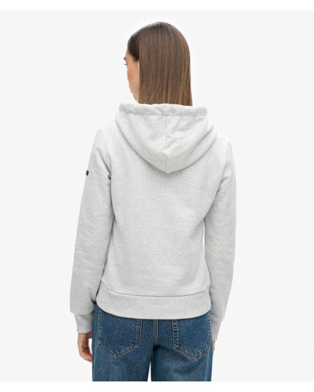 Superdry White & Co Tonal Vintage Logo Graphic Hoodie