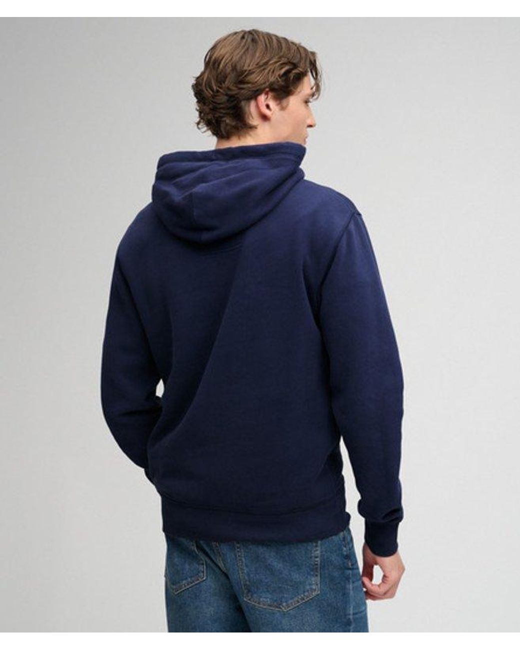 Superdry & Co Athletic Essentials Hoodie in het Blue voor heren