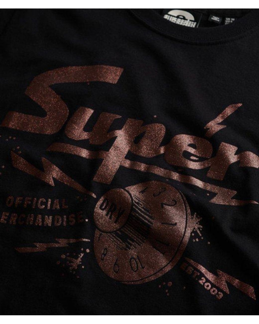 Superdry Black & Co Band Merch Fitted T-shirt