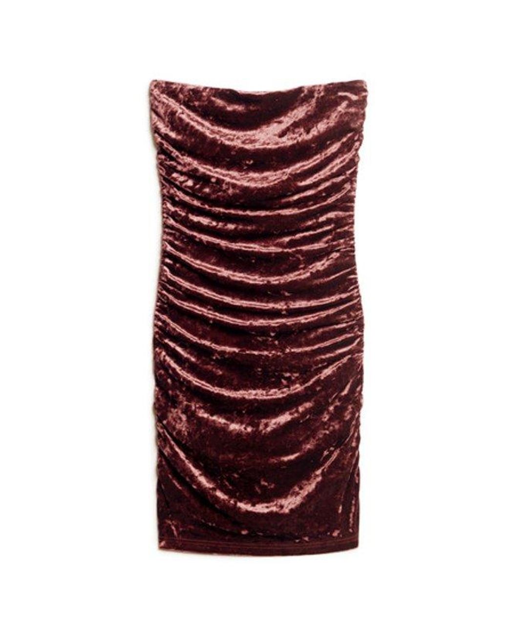 Superdry Red & Co Slim Fit Velvet Bandeau Mini Dress.