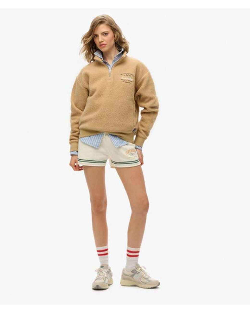 Superdry Natural & Co Country Club Fleece Half Zip Sweatshirt