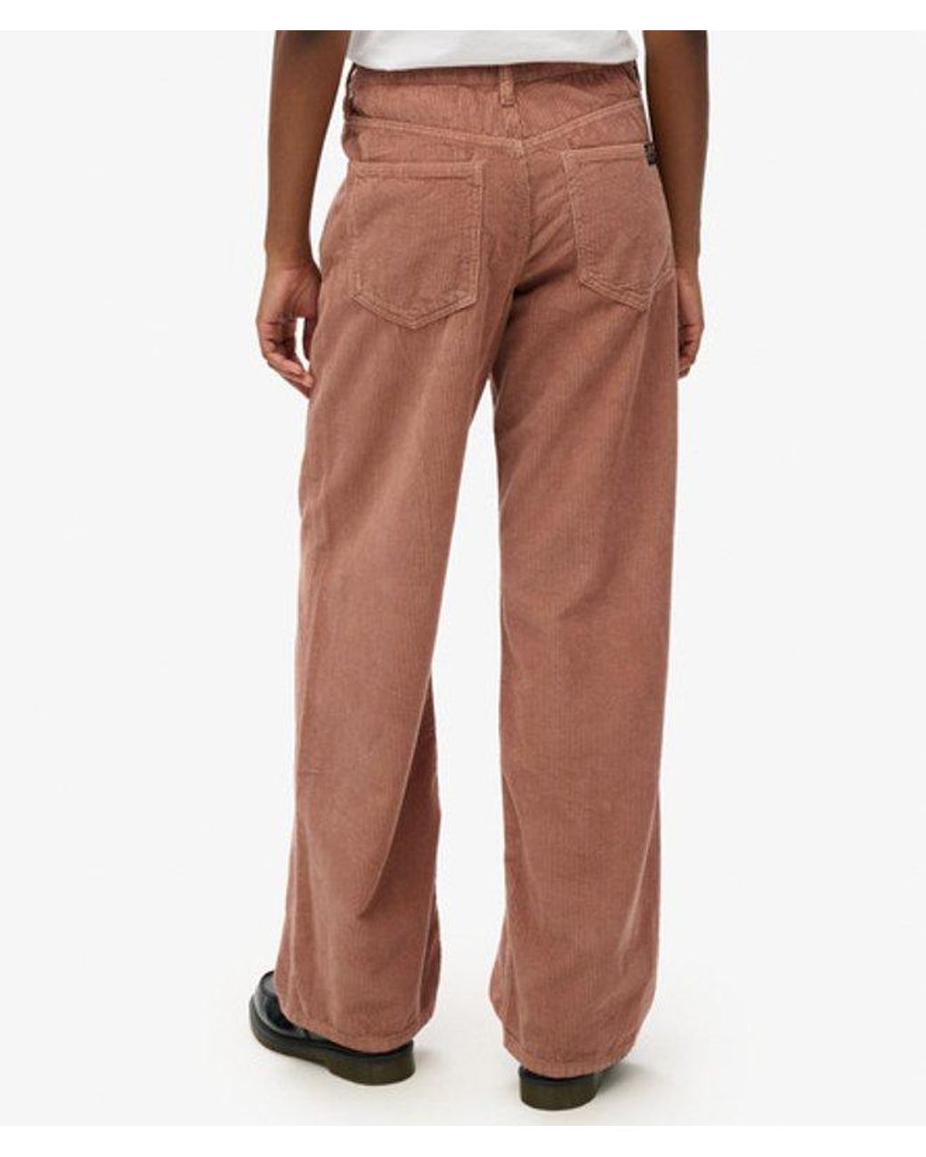 Superdry White & Co Mid Rise Wide Leg Cord Trousers