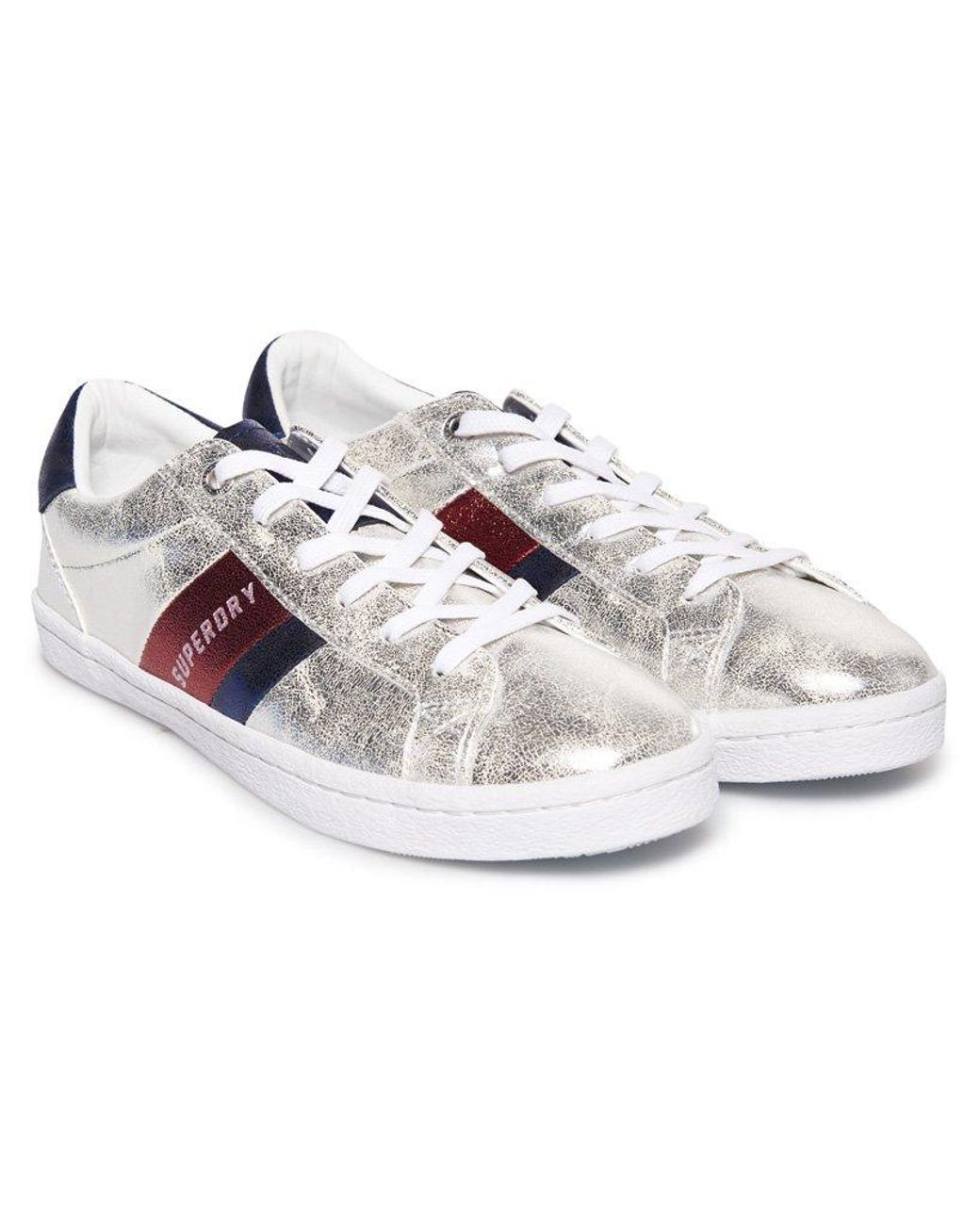 superdry silver trainers