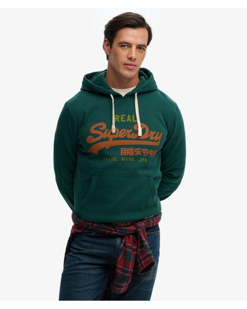 Superdry Green & Co Vintage Logo Classic Hoodie for men