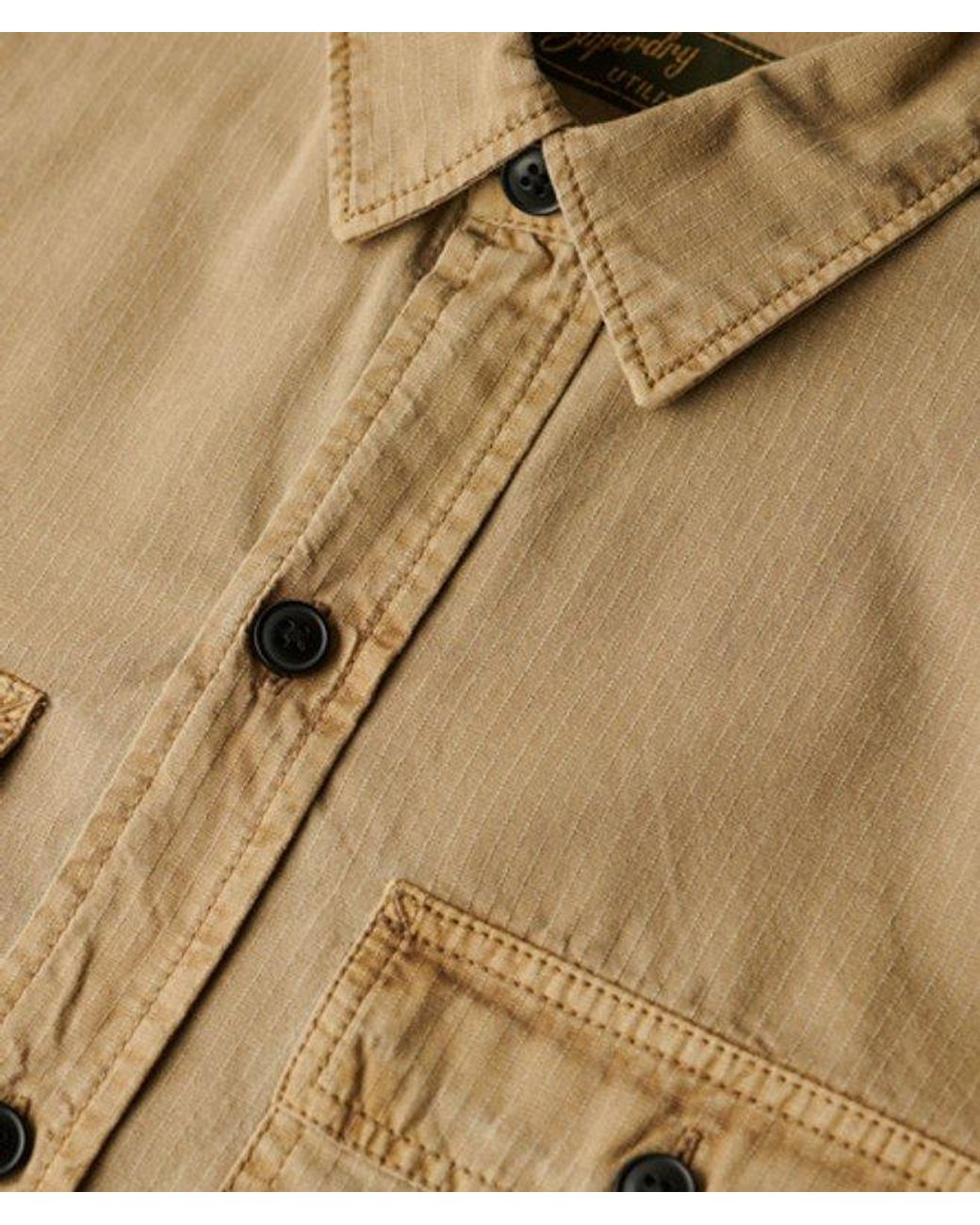 Superdry Natural & Co Military Long Sleeve Overshirt for men
