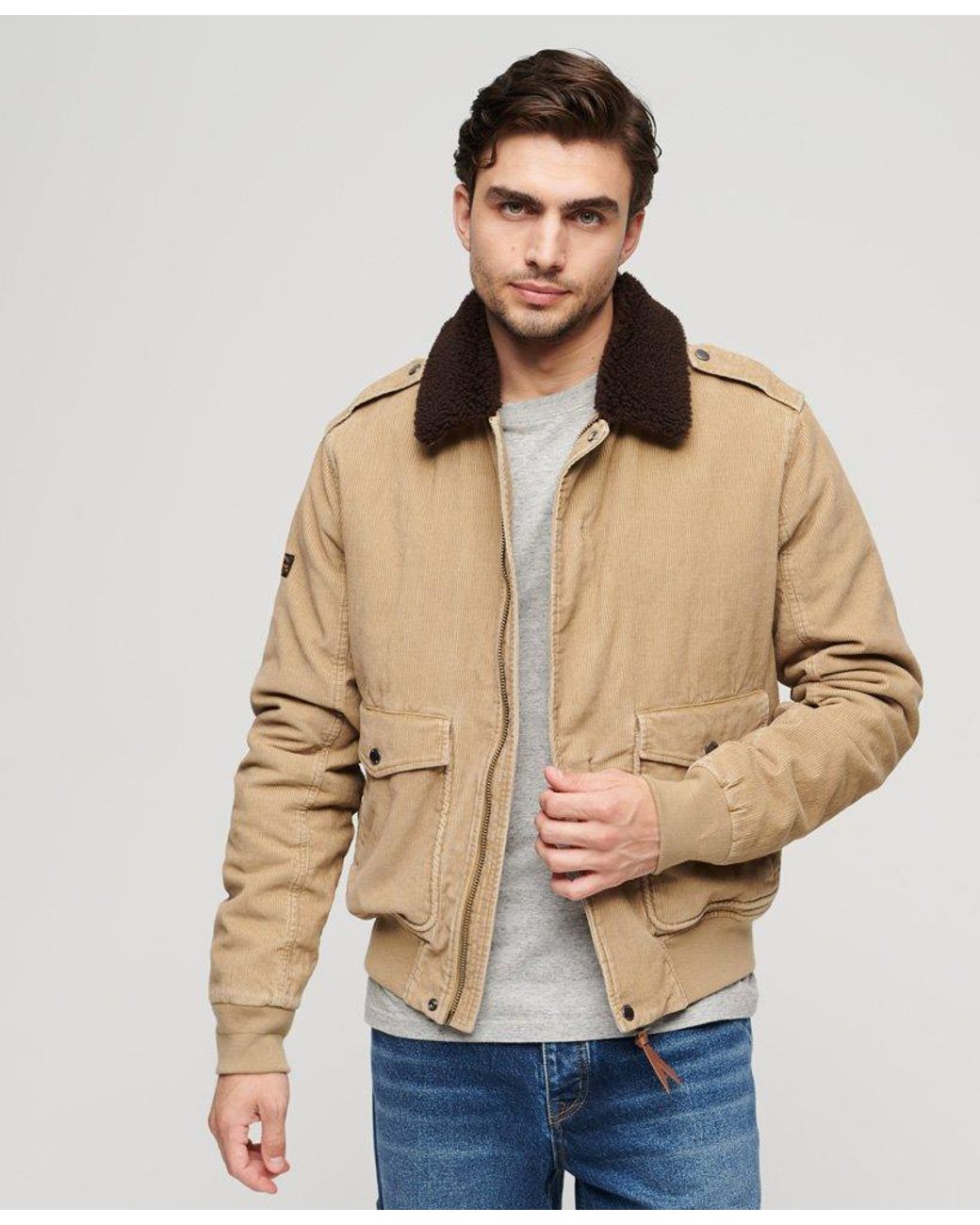 Borg bomber jacket mens cheap