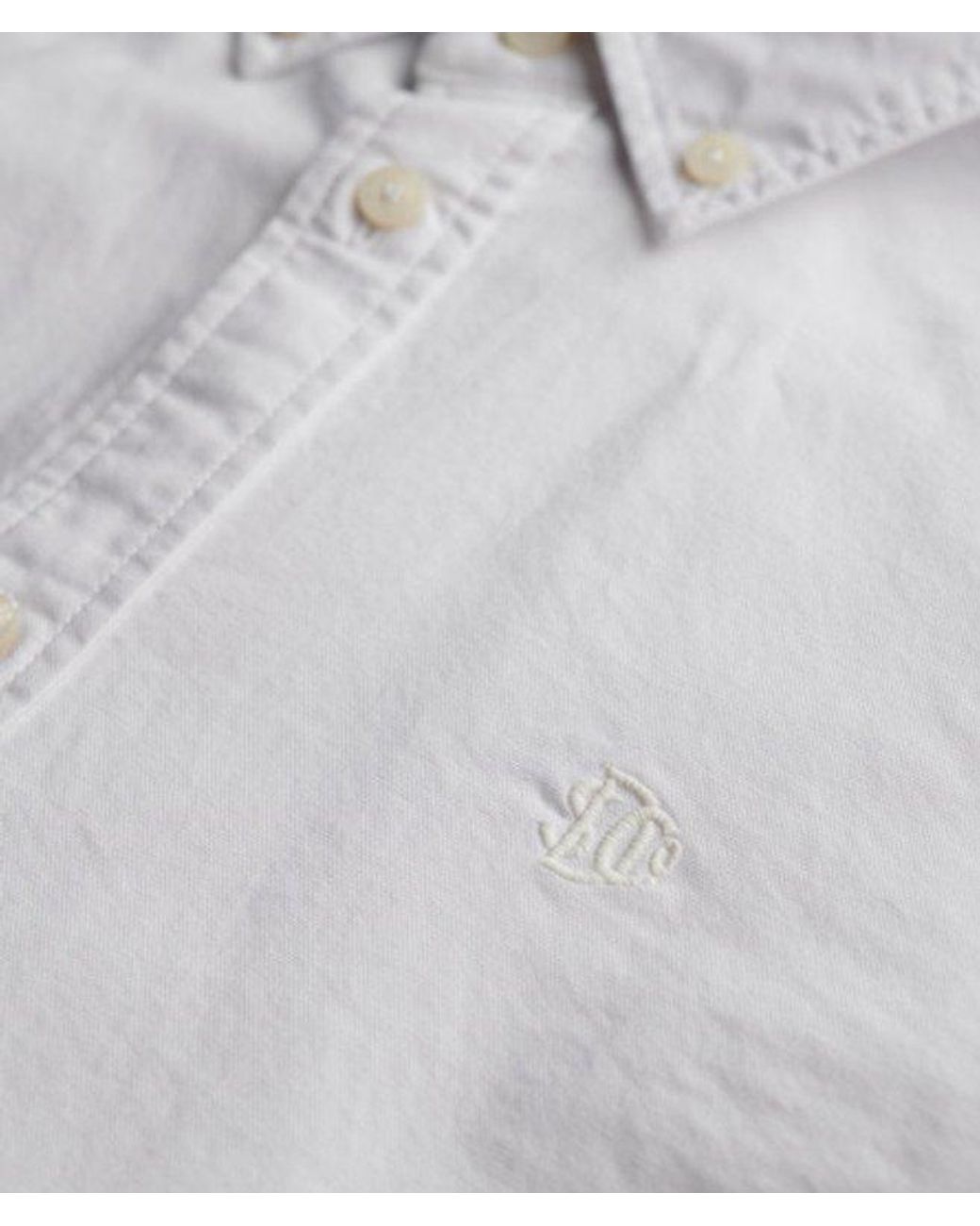 Superdry White & Co Slim Oxford Button Down Long Sleeve Shirt