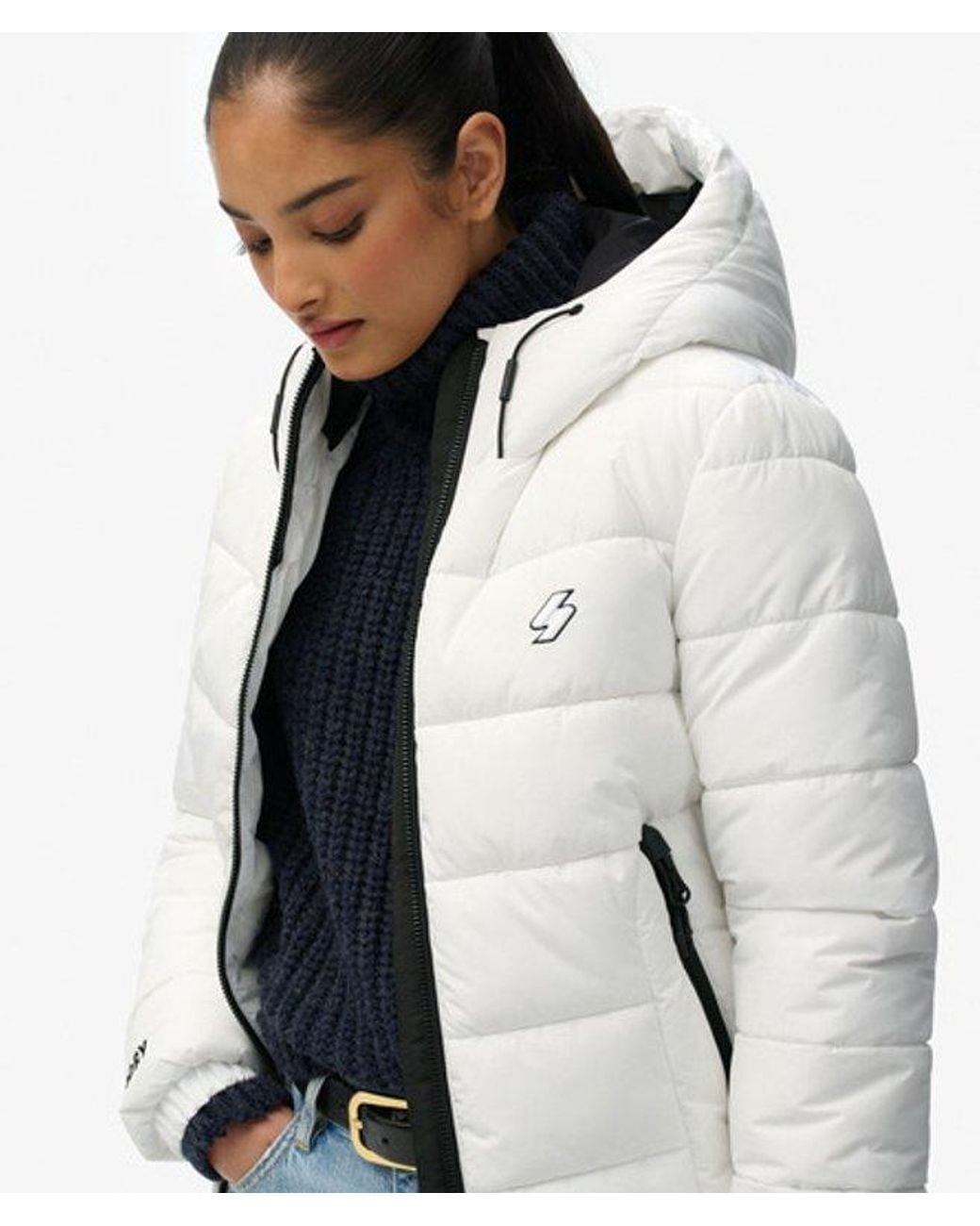 Superdry White & Co Hooded Spirit Sports Puffer Jacket