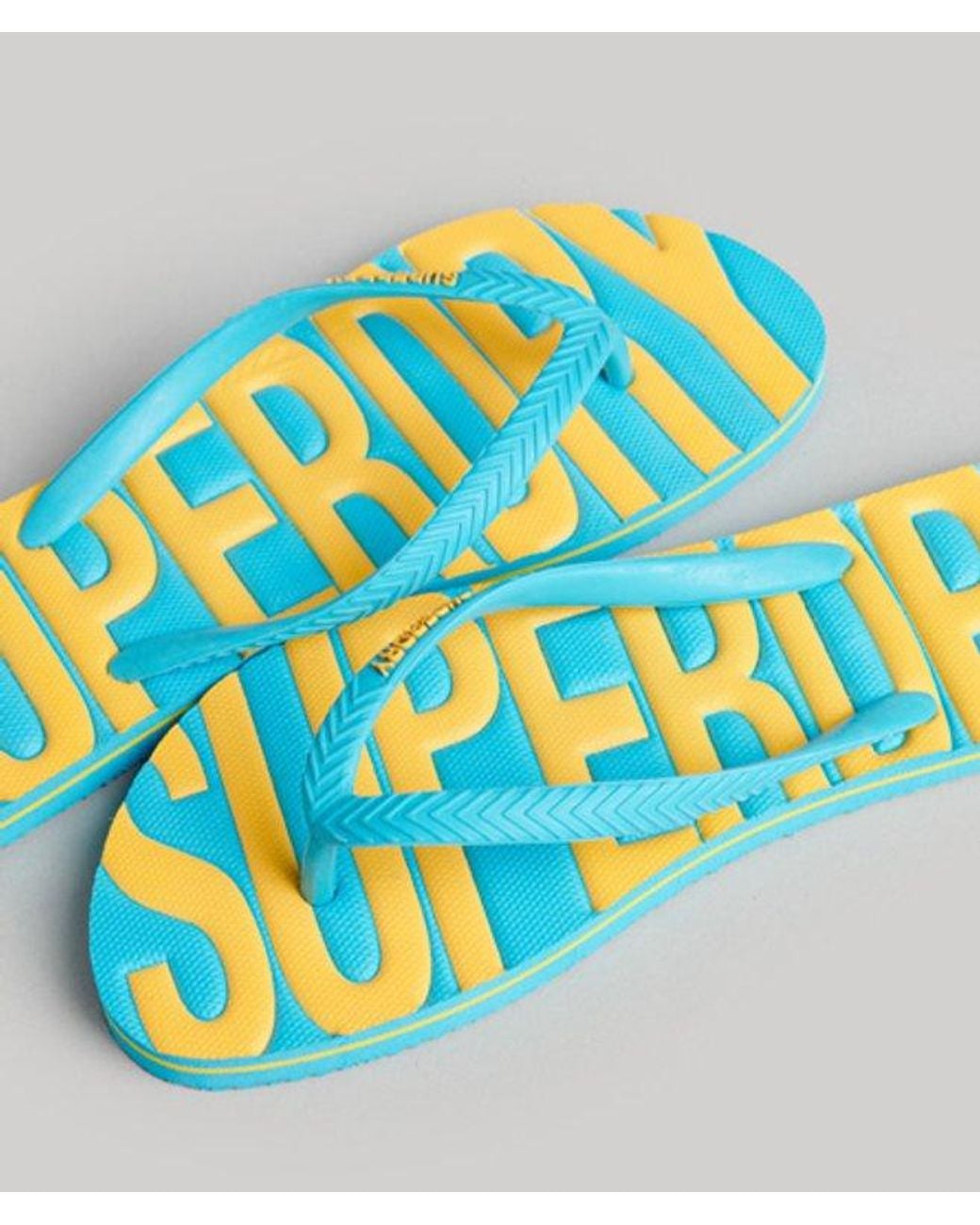 Superdry Blue Vintage Flip Flops