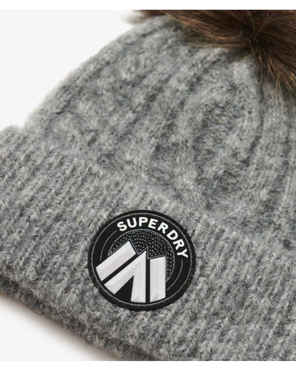 Superdry Gray & Co Cable Luxe Knit Beanie Hat