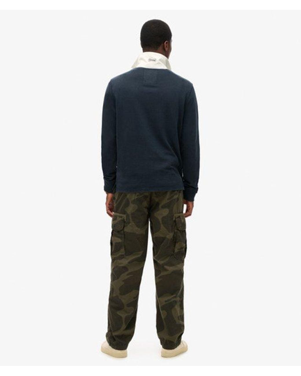 Superdry Blue baggy Parachute Pants for men