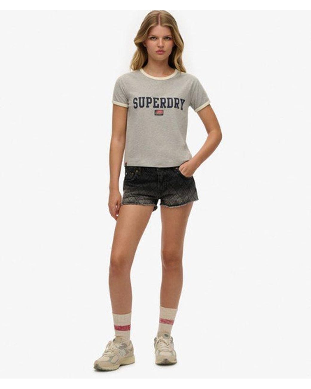 Superdry Black & Co Denim Hot Shorts
