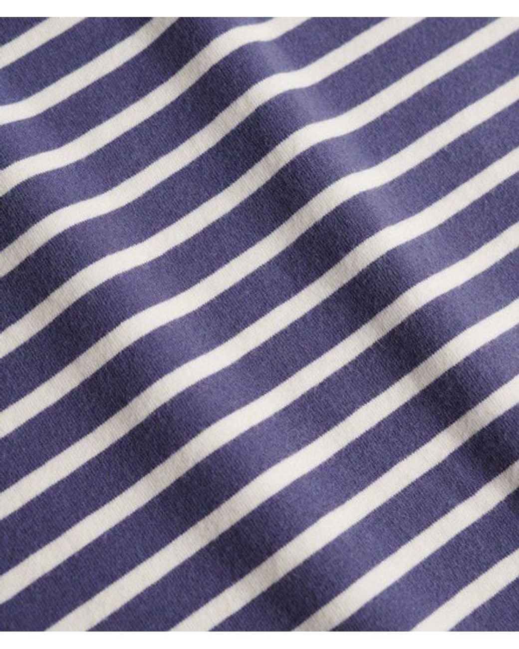 Superdry Blue Bardot Short Sleeve Off Shoulder Top