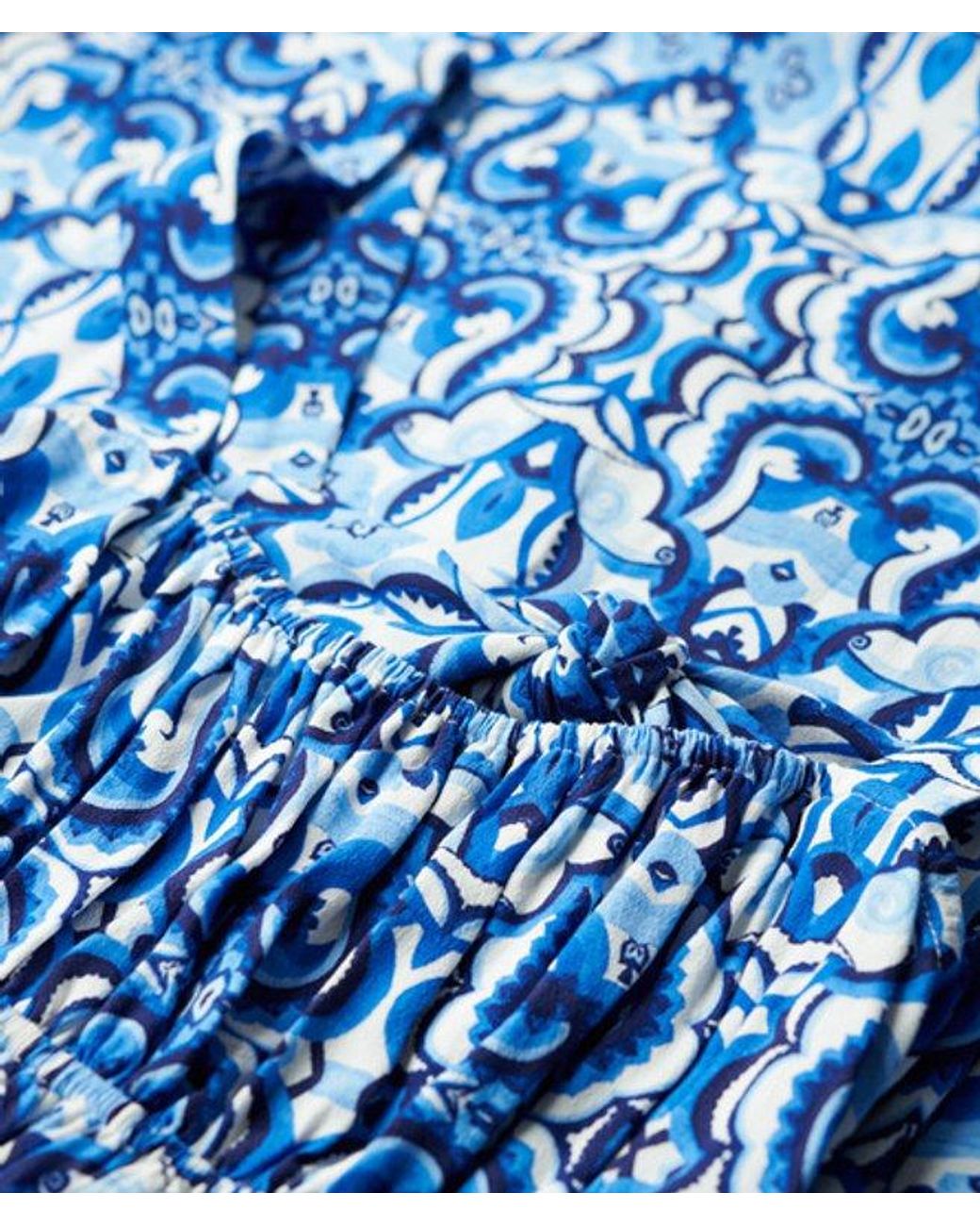 Superdry Blue & Co Tie Back Maxi Dress
