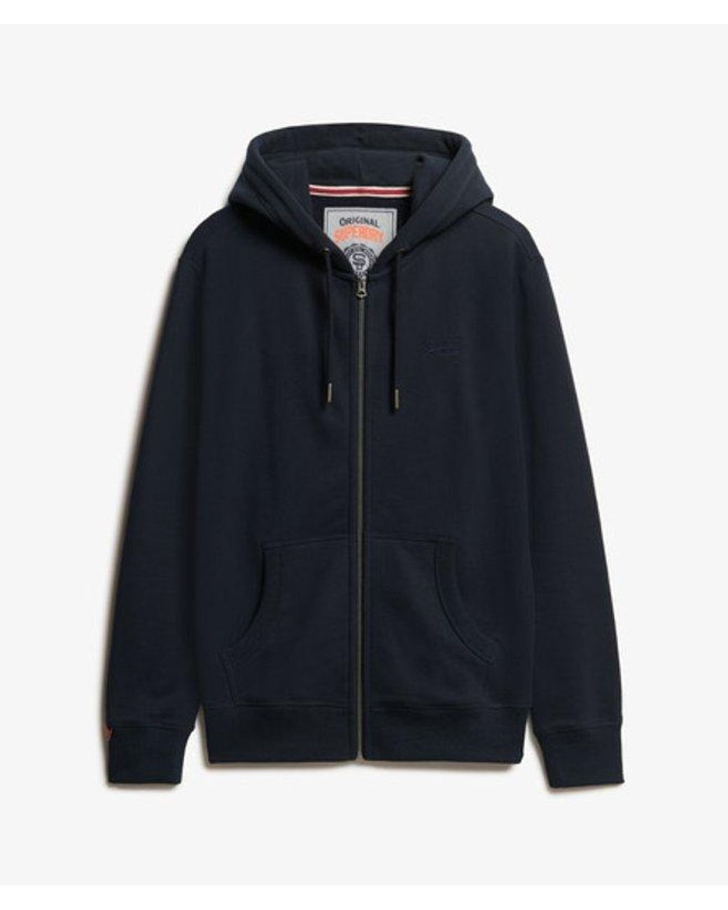 Superdry Blue & Co Essential Logo Half Brushed Zip Hoodie for men