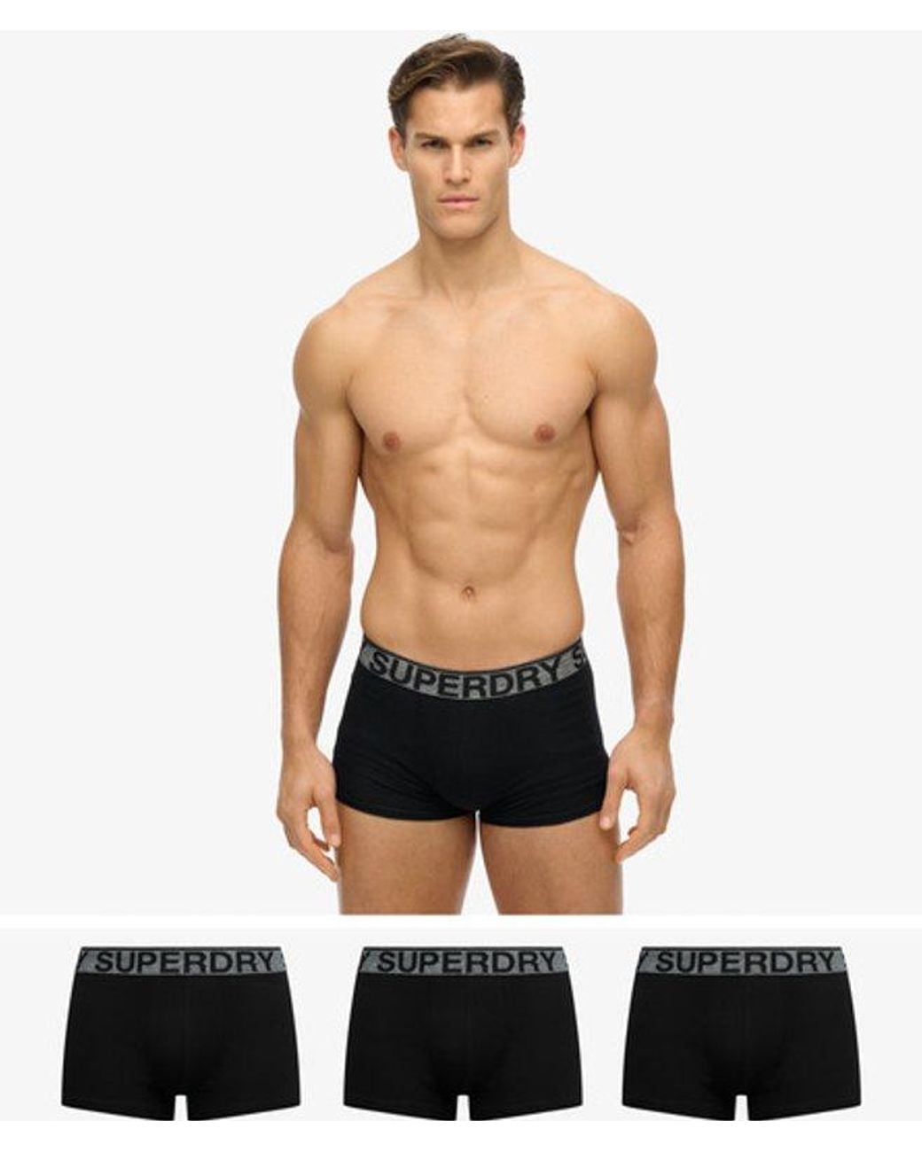 Superdry Black & Co Trunk Triple Pack for men