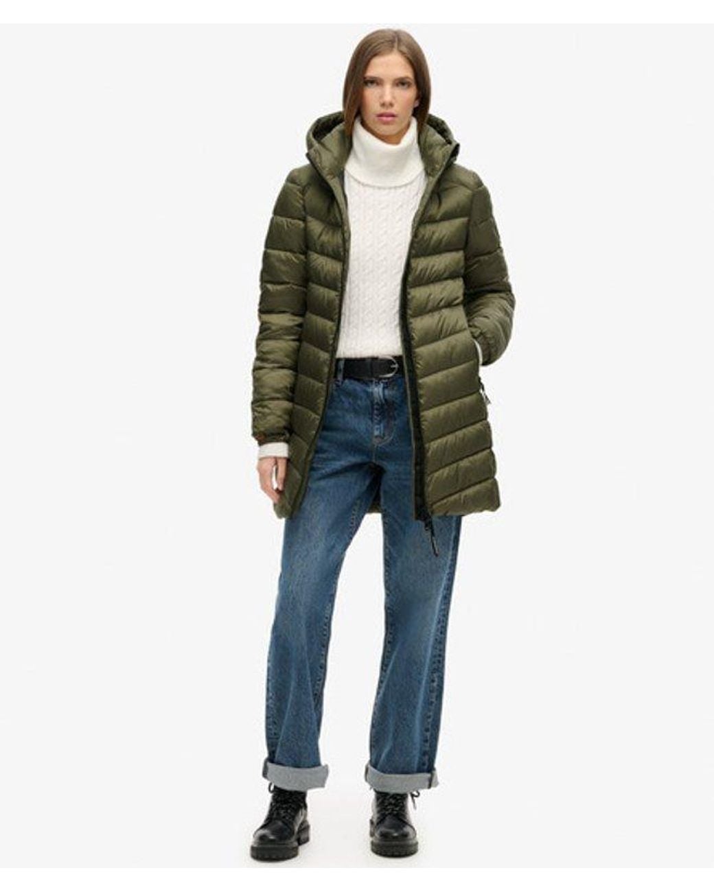 Superdry Green & Co Hooded Fuji Mid Padded Jacket