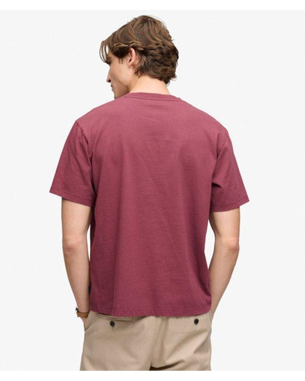 Superdry Red & Co Micro Logo T-shirt for men