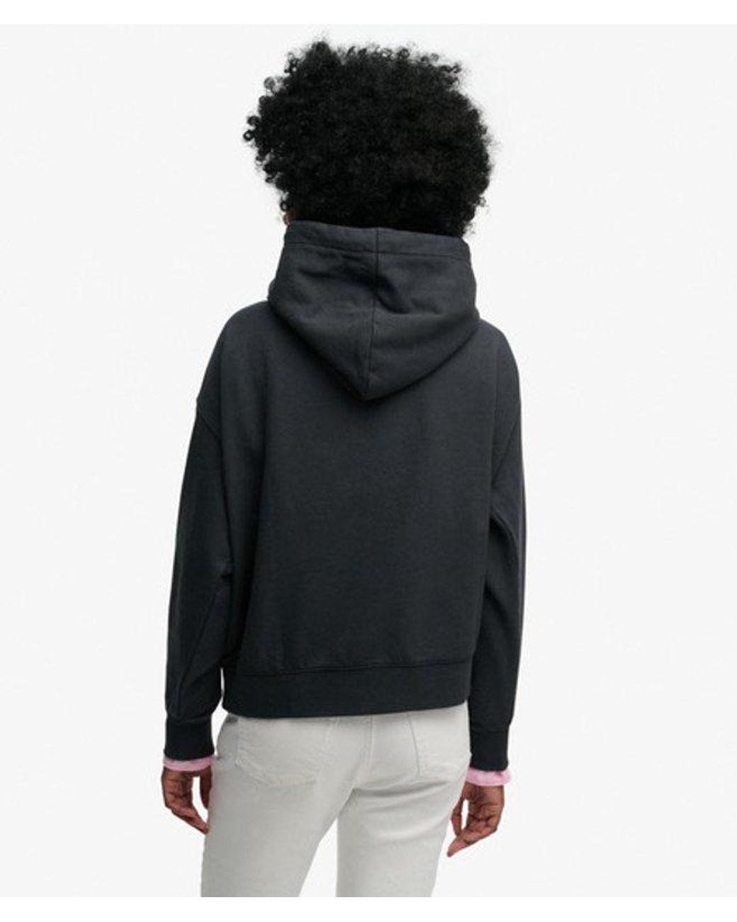 Superdry Black & Co Luxe Casual Relaxed Hoodie