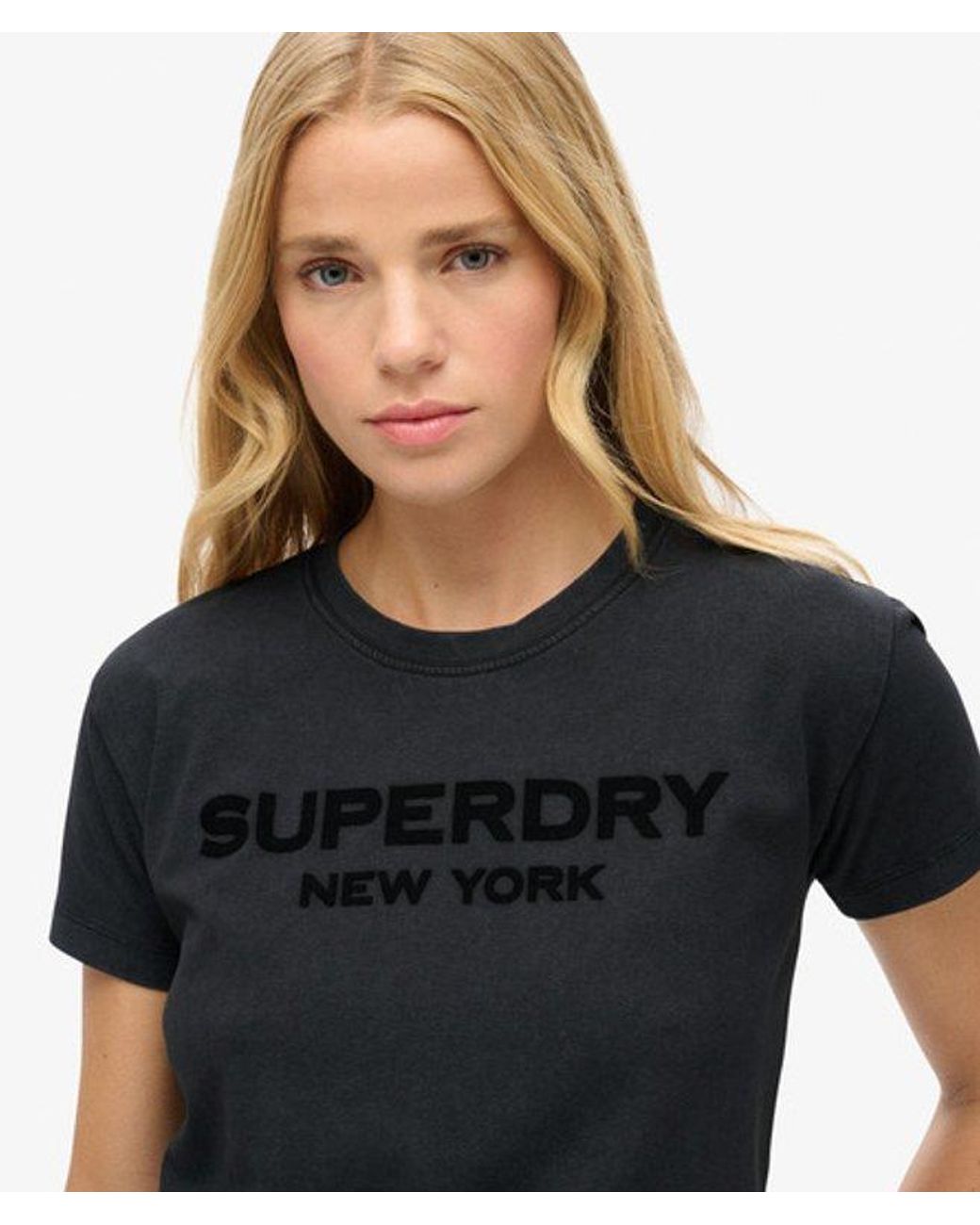 Superdry Black & Co Sport Luxe Graphic Fitted T-shirt
