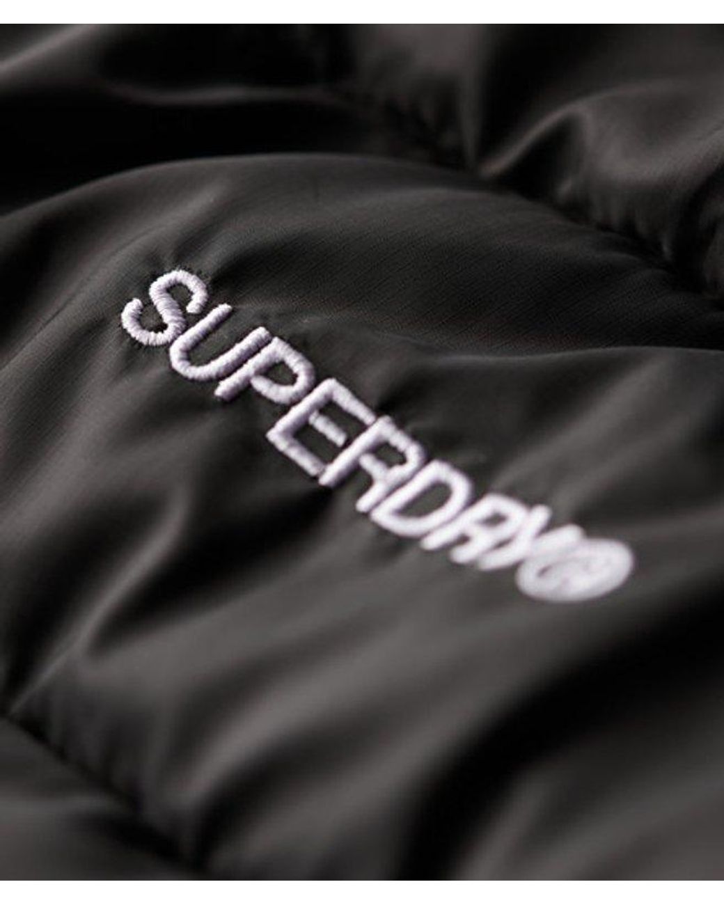 Superdry Black & Co Hooded Fuji Quilted Padded Jacket