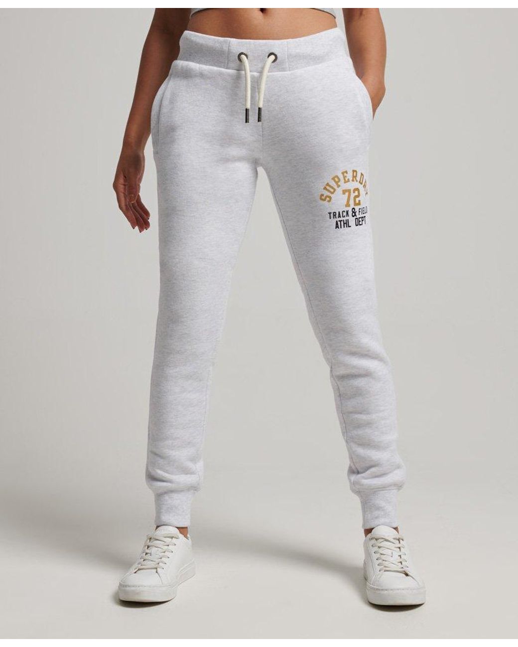 Superdry Track & Field Joggers Light Grey / Ice Marl in Gray | Lyst